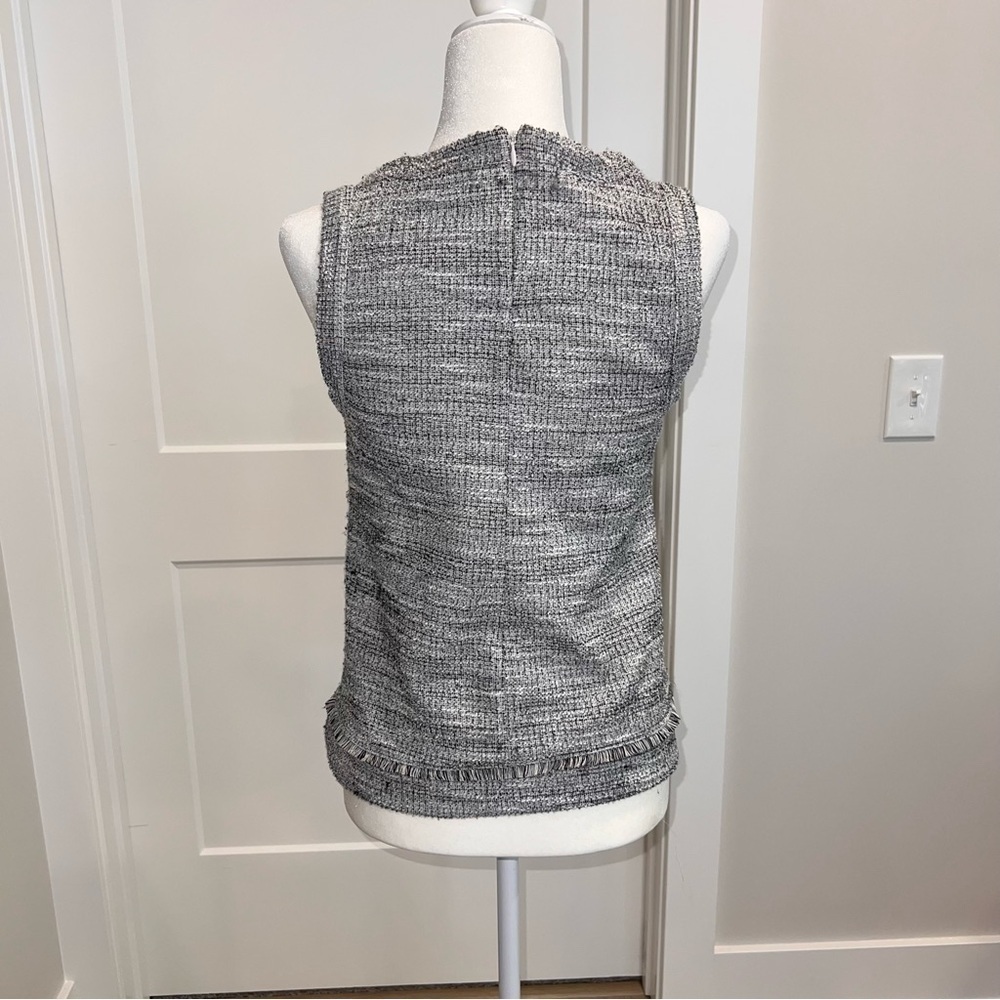 Banana Republic Black and White Textured Tank Top - Picture 2 of 6